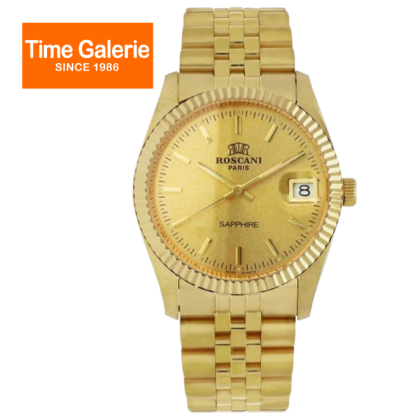 ROSCANI ROSW497542 35mm Gold Stainless Steel Strap Analog Men Watch ROSCANI ROSW497542 35mm Gold Stainless Steel Strap Analog Men Watch